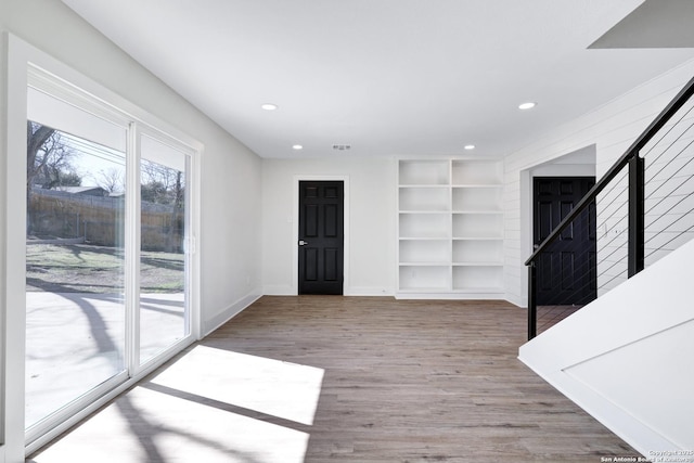 entrance foyer with light wood-type flooring