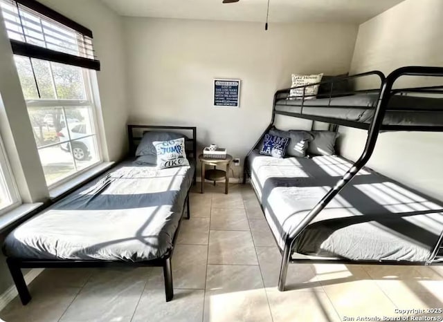 view of tiled bedroom