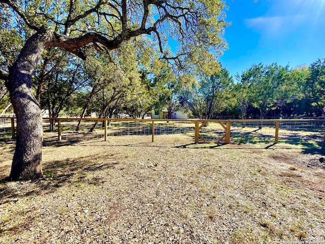 view of yard featuring a rural view