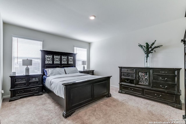 view of carpeted bedroom