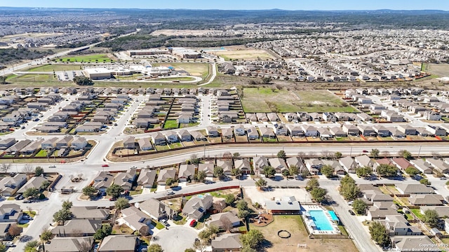 bird's eye view with a residential view