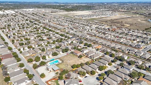 drone / aerial view with a residential view