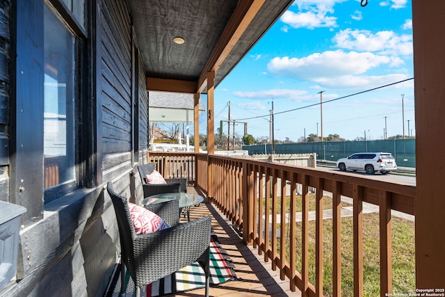 balcony with covered porch