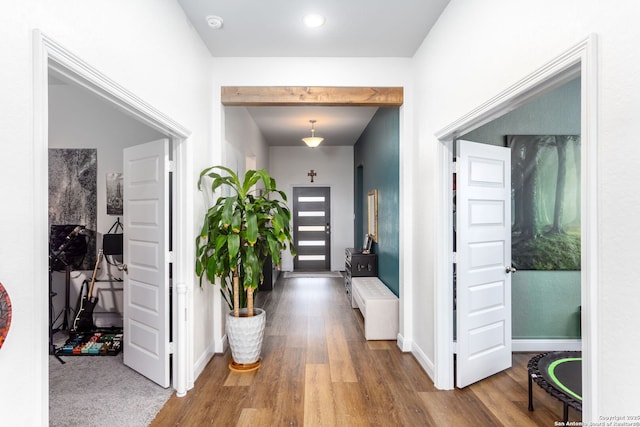 interior space featuring hardwood / wood-style floors