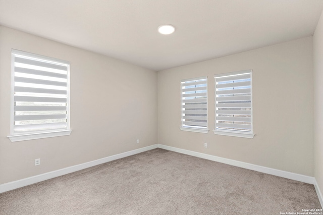 view of carpeted spare room