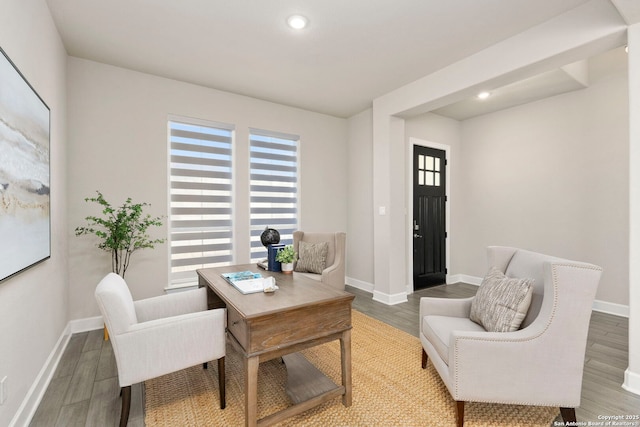 interior space featuring hardwood / wood-style flooring