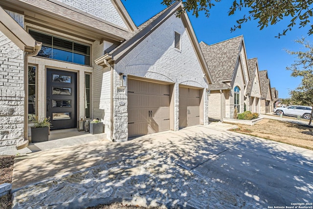 view of property exterior featuring a garage