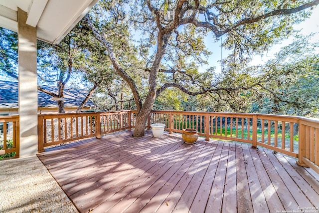 view of wooden deck