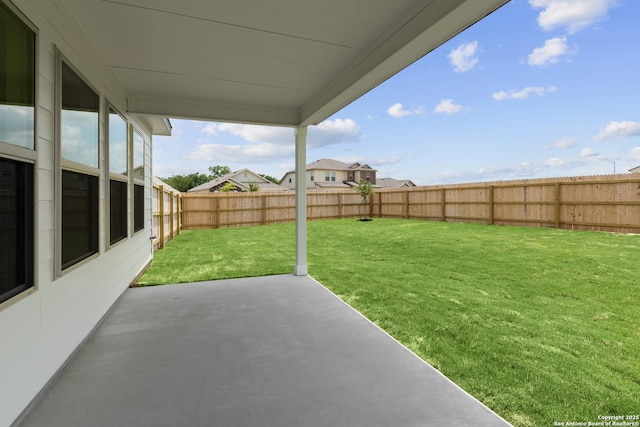 8419 Hamrick Cir, San Antonio, TX 78252 - fenced backyard with a patio