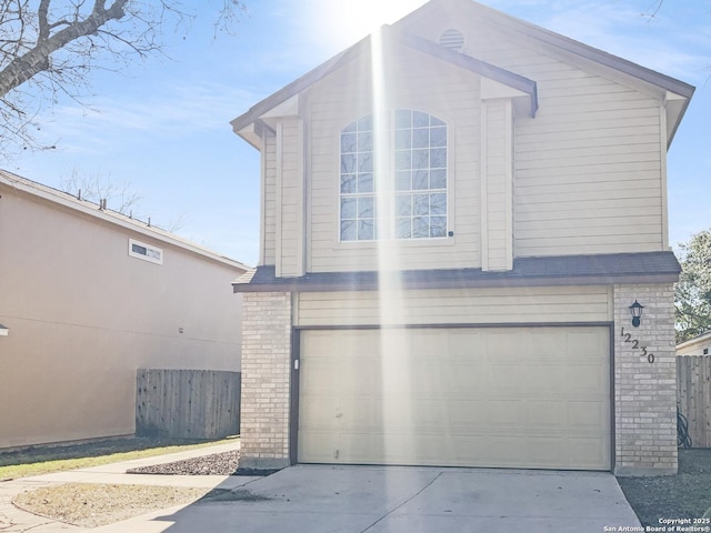 view of property exterior featuring a garage