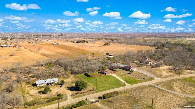 drone / aerial view with a rural view