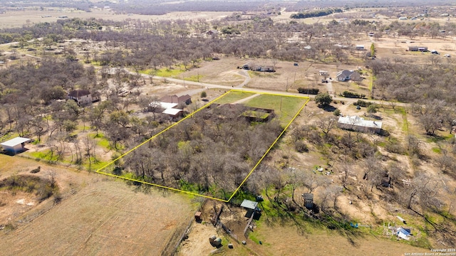 aerial view with a rural view