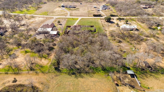 bird's eye view featuring a rural view