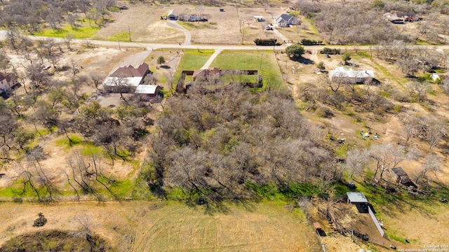 drone / aerial view featuring a rural view