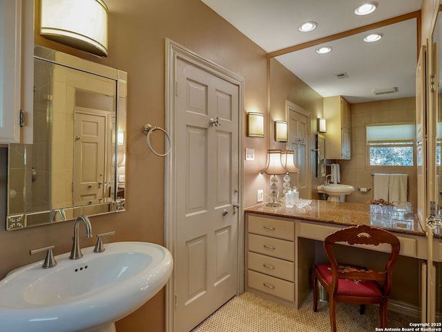 bathroom featuring tile patterned flooring