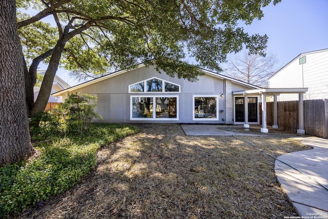 back of house featuring a patio