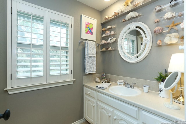 bathroom with vanity