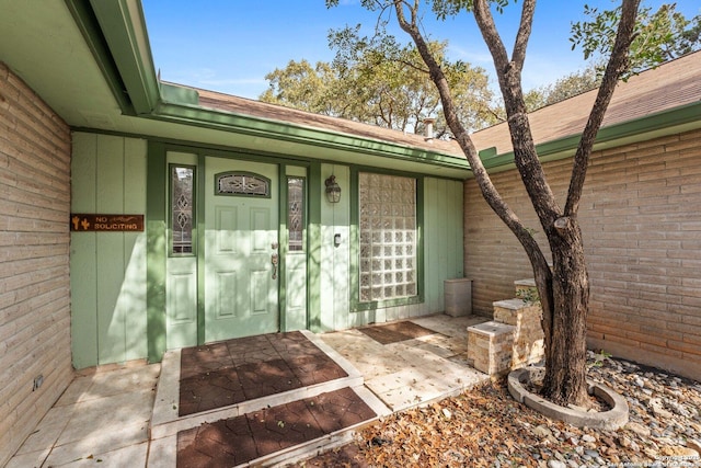 view of doorway to property