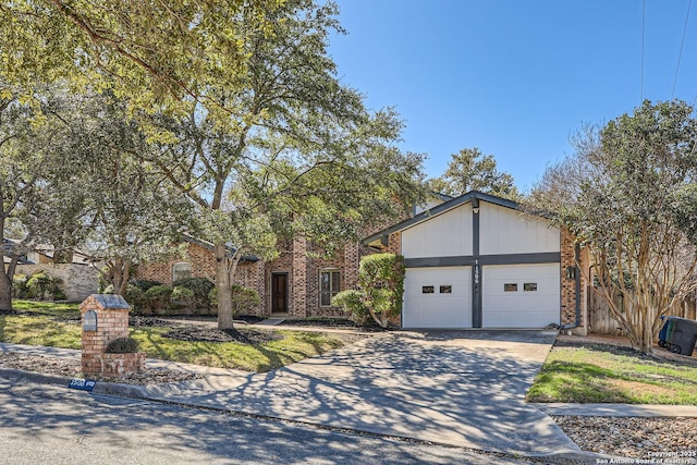 view of front of home featuring a garage