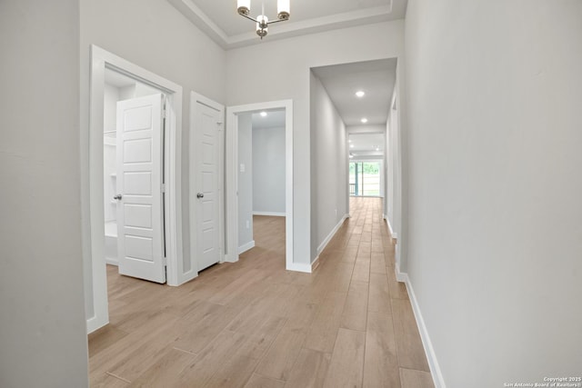 211 Ryan Xing, San Antonio, TX 78253 - corridor with light wood finished floors and baseboards