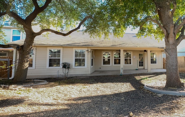 view of front of house with a patio area