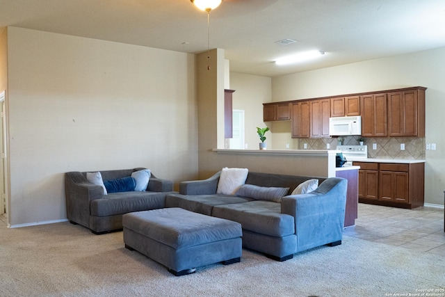 view of carpeted living room