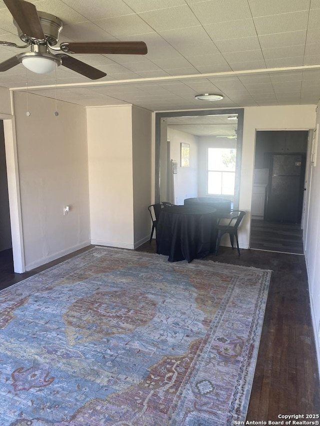 interior space with dark hardwood / wood-style flooring