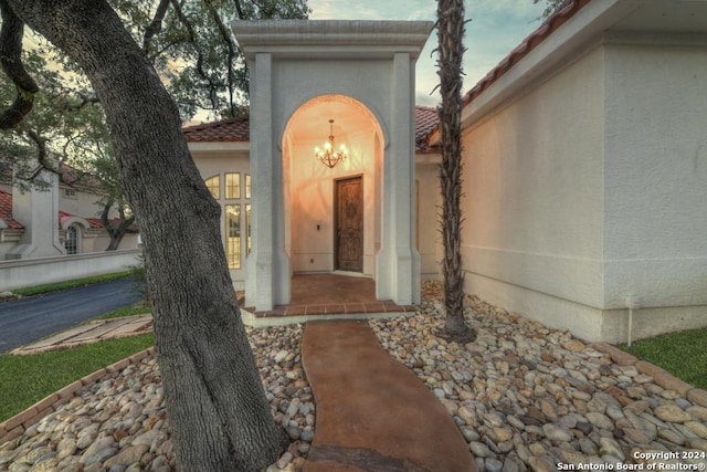 view of doorway to property