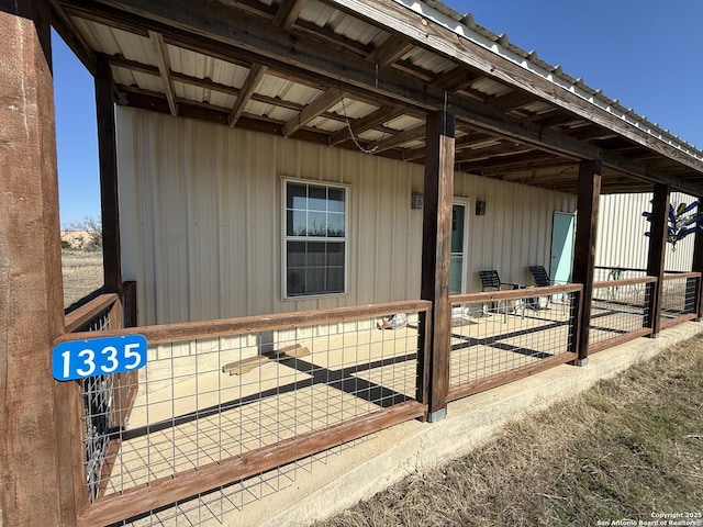 view of horse barn