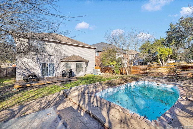 view of pool with a deck