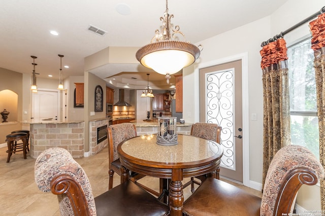 view of dining room