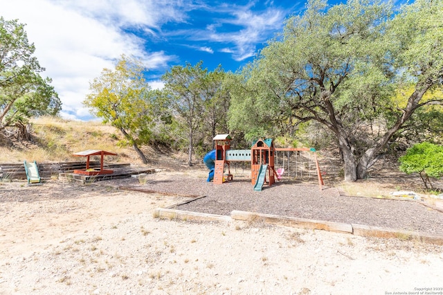 view of jungle gym