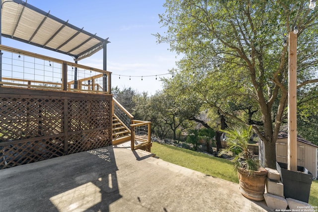 view of patio / terrace with a pergola