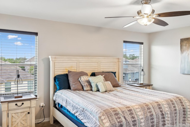 bedroom with ceiling fan