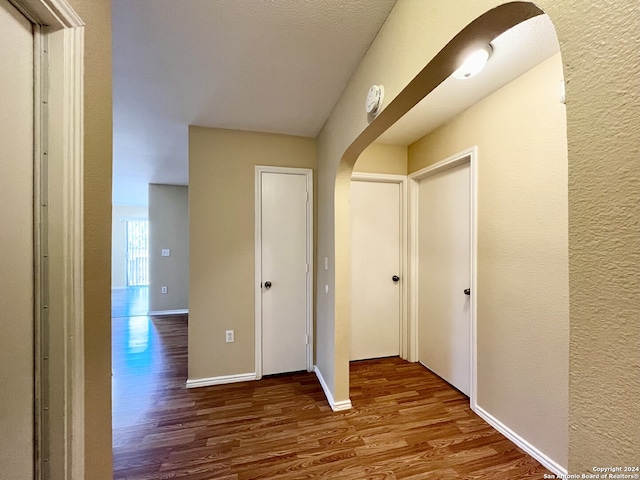 hall featuring hardwood / wood-style floors