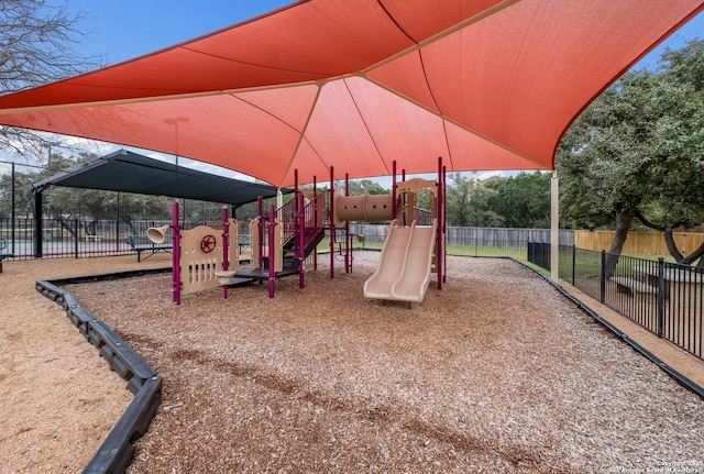 view of jungle gym