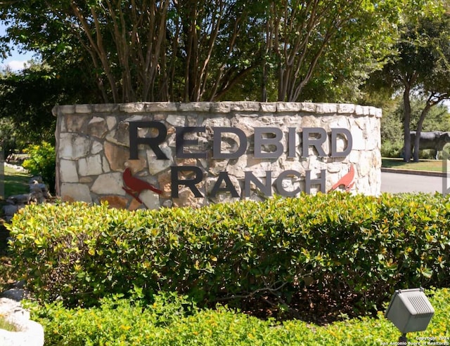 view of community sign