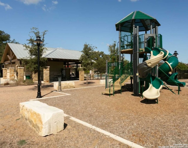 view of jungle gym