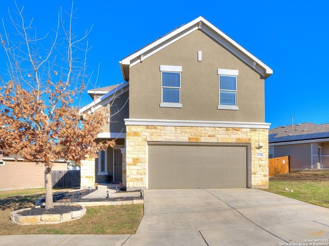 view of front of home featuring a garage