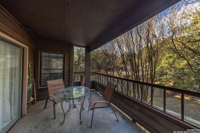 view of balcony