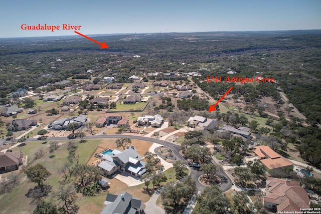 drone / aerial view featuring a residential view