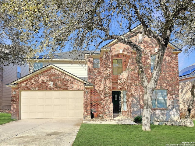 view of property with a garage