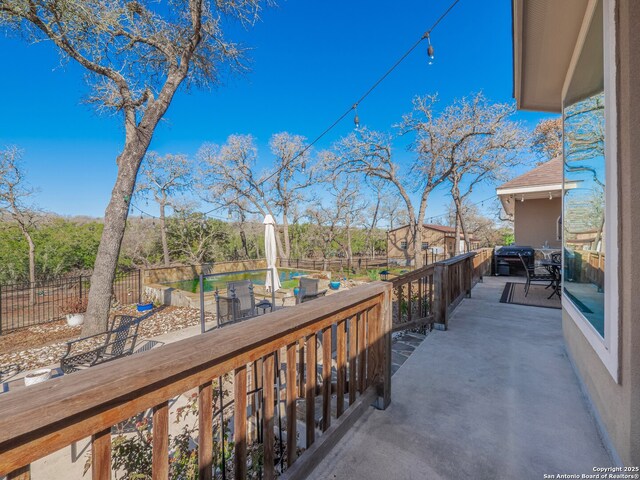 view of patio featuring fence private yard