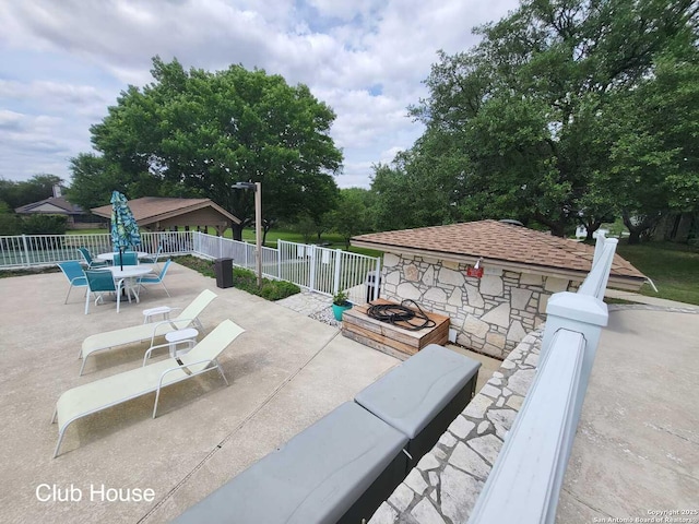 3601 Elm Ct, Schertz, TX 78108 - view of patio / terrace with fence and outdoor dining space
