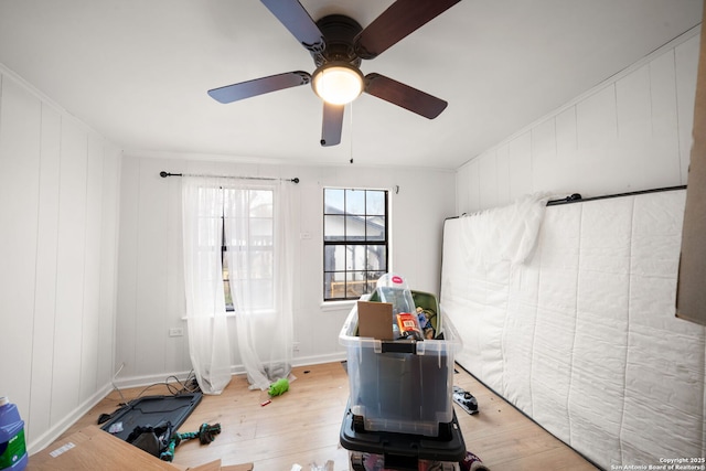 workout area featuring light hardwood / wood-style floors