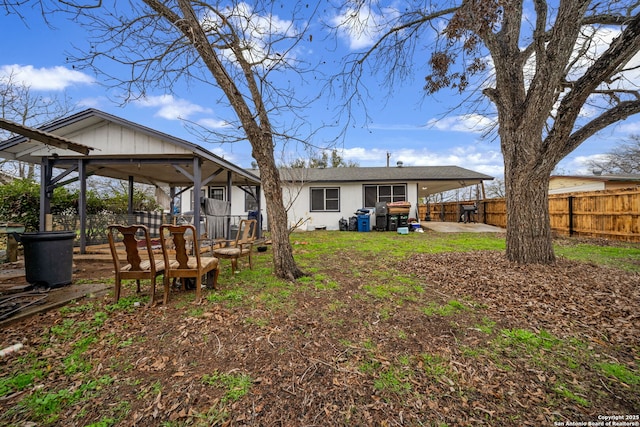 rear view of property with a patio area