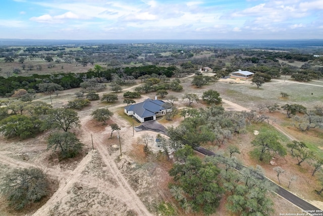 aerial view with a rural view