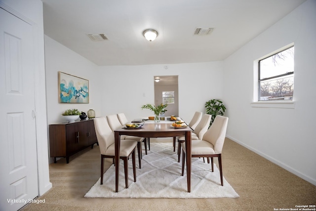 view of dining area