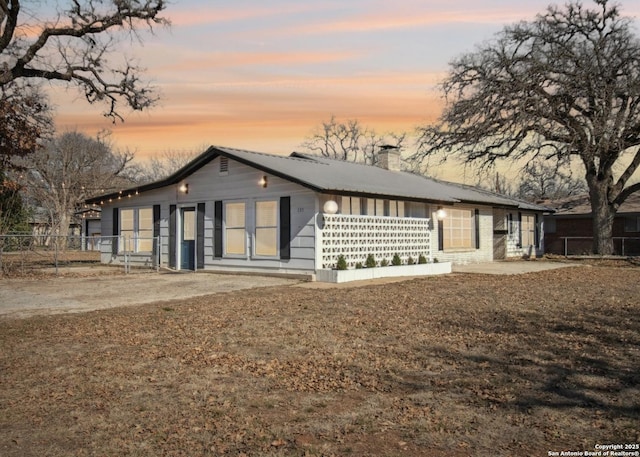 view of ranch-style house