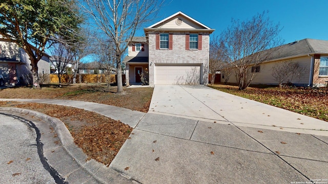 view of property featuring a garage